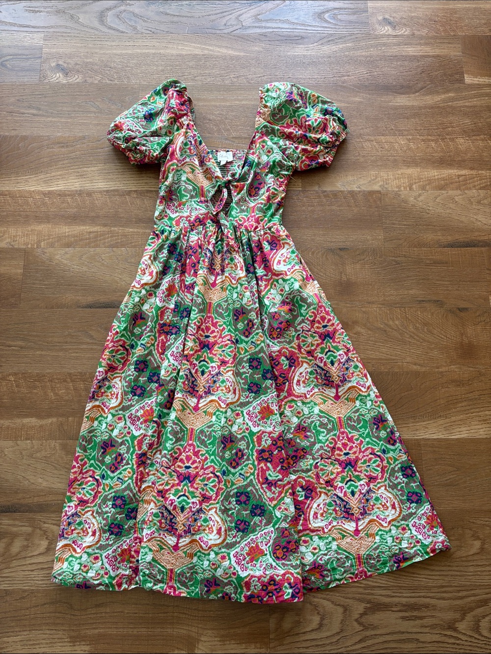 Cleobella Floral Puff-Sleeve Dress